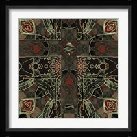 Art Nouveau Stained Glass Crucifix Fine Art Print