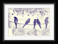 Blue Songbirds Fine Art Print