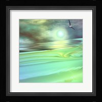 Aqua Dunes Framed Print