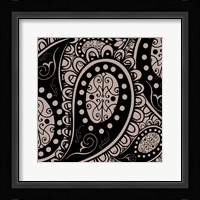 Paisley Party Beige Framed Print