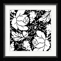 Grapes and Buds Black and White II Framed Print