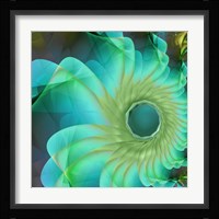 Aqua in Bloom Framed Print