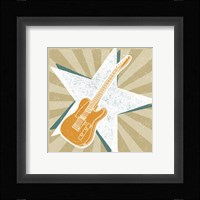 Guitar No. 1 Carnival Style Framed Print