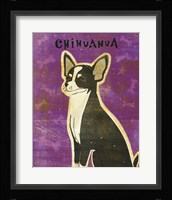 Chihuahua (black and white) Framed Print