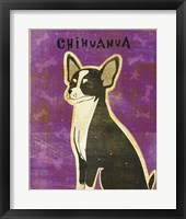 Chihuahua (black and white) Framed Print