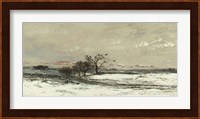 Landscape With Snow And Setting Sun, 1873 Fine Art Print