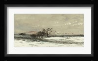 Landscape With Snow And Setting Sun, 1873 Fine Art Print
