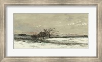 Landscape With Snow And Setting Sun, 1873 Fine Art Print