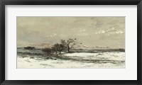 Landscape With Snow And Setting Sun, 1873 Fine Art Print