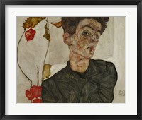 Self-Portrait With Chinese Lantern And Fruits, 1912 Fine Art Print