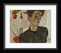 Self-Portrait With Chinese Lantern And Fruits, 1912 Fine Art Print