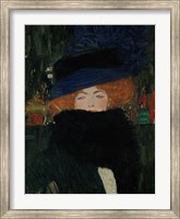 Lady With Hat And Feather Boa, 1909 Fine Art Print