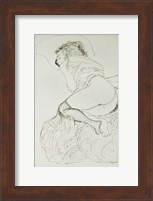 Liegender Halbakt Nach Links - Female Nude, 1912-1913 Fine Art Print