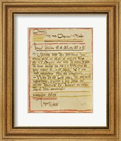 A Letter By Egon Schiele To The Sisters Edith And Adele Harms, 1914 Fine Art Print