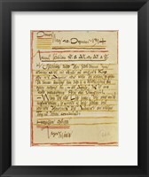 A Letter By Egon Schiele To The Sisters Edith And Adele Harms, 1914 Fine Art Print