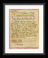 A Letter By Egon Schiele To The Sisters Edith And Adele Harms, 1914 Fine Art Print