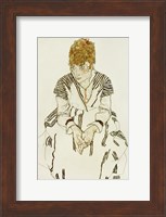 The Artist's Sister-in-Law in Striped Dress, Seated, 1917 Fine Art Print