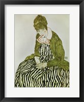 Edith Schiele Seated, 1915 Fine Art Print