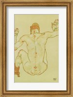 Seated Female Nude, Back View, 1915 Fine Art Print