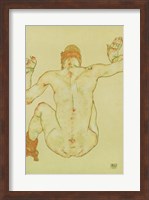 Seated Female Nude, Back View, 1915 Fine Art Print