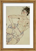 Kneeling Female Semi-Nude, 1917 Fine Art Print