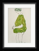 Woman Standing with Hands Clasped, 1914 Fine Art Print