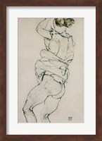 Standing Semi-Nude With Raised Left Arm, 1914 Fine Art Print