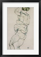 Standing Semi-Nude With Raised Left Arm, 1914 Fine Art Print