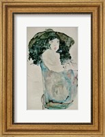Girl With Blue-Black Hair And Hat, 1911 Fine Art Print