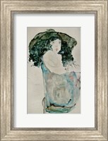 Girl With Blue-Black Hair And Hat, 1911 Fine Art Print