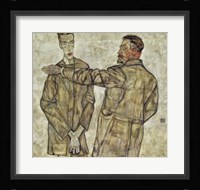 Double Portrait Of Chief Inspector Heinrich Benesch And His Son Otto, 1913 Fine Art Print