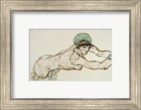 Reclining Female Nude with Green Cap, Leaning to the Right, 1914 Fine Art Print