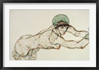 Reclining Female Nude with Green Cap, Leaning to the Right, 1914 Fine Art Print