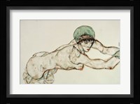 Reclining Female Nude with Green Cap, Leaning to the Right, 1914 Fine Art Print
