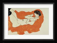 Reclining Female Nude On Red Drape, 1914 Fine Art Print