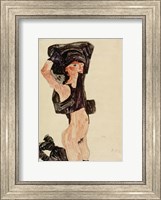 Kneeling Girl, Disrobing, 1910 Fine Art Print
