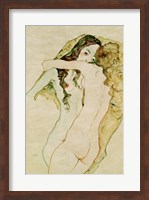 Zwei Frauen In Umarmung [Two Women Embracing], 1911 Fine Art Print