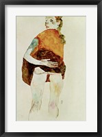 Standing Girl With Raised Skirt, 1911 Fine Art Print
