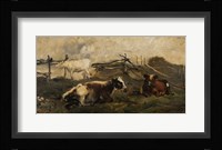 Landscape With Cows Fine Art Print