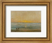 Sunset With Fishermen Fine Art Print