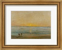 Sunset With Fishermen Fine Art Print