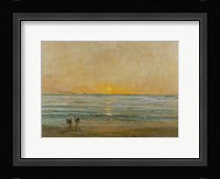 Sunset With Fishermen Fine Art Print
