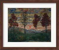 Four Trees, 1917 Fine Art Print