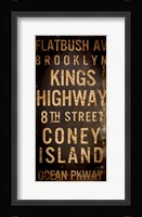Brooklyn 1 Framed Print