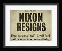 Nixon Framed Print