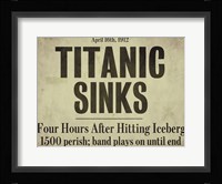 Titanic Framed Print