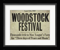 Woodstock Framed Print