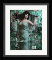 Art Nouveau Zodiac Aquarius Framed Print