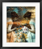 Art Nouveau Zodiac Gemini Framed Print