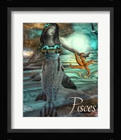 Art Nouveau Zodiac Pisces Framed Print